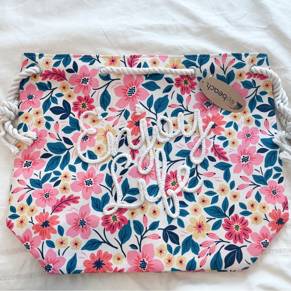 ProBeach “Enjoy Life” Canvas Beach Bag